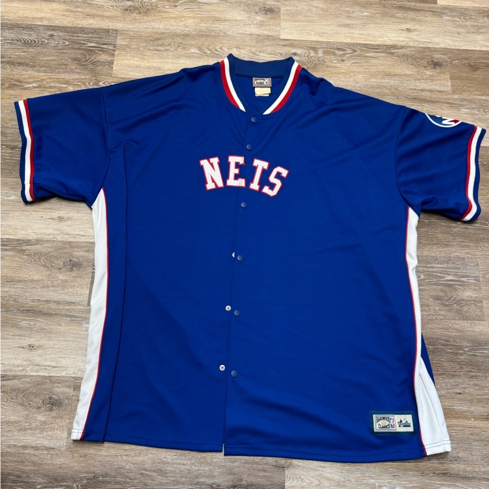 NJ Nets button up jersey 🏀— hardwood classics